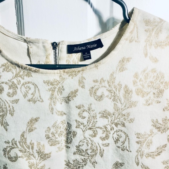 [ATHENA MARIE] Vintage Corduroy Gold-White Top - Picture 2 of 6